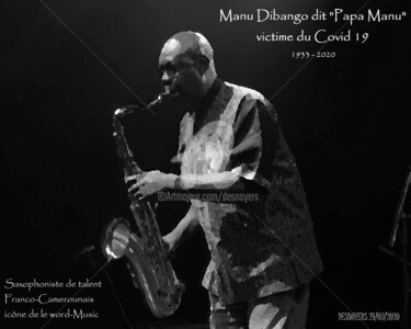 Photographie intitulée "Manu Dibango dit Pa…" par Desnoyers, Œuvre d'art originale, Photographie numérique