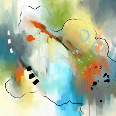 Même en vacances - Édition limitée de 1 Digital Arts titled "Même en vacances -…" by Chantal Proulx, Original Artwork, Digital Painting