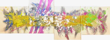 Peinture intitulée "Peinture abstraite…" par Florence Féraud-Aiglin, Œuvre d'art originale, Acrylique