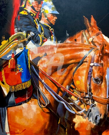 gard républicaine Peinture intitulée "gard républicaine" par Kwon, Œuvre d'art originale, Acrylique