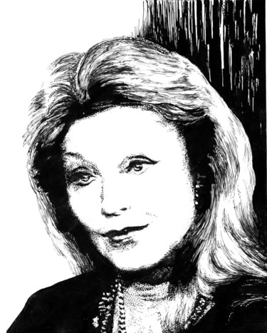 图画 标题为“Marina Vlady. Марин…” 由Владимир Абаимов, 原创艺术品, 墨