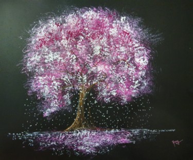 Painting titled "Mars 2020, le print…" by Anny Burtscher-Beaudoin, Original Artwork, Acrylic
