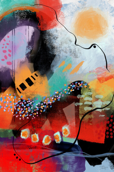 Un air de printemps - Édition limitée de 1 Digital Arts titled "Un air de printemps…" by Chantal Proulx, Original Artwork, Digital Painting