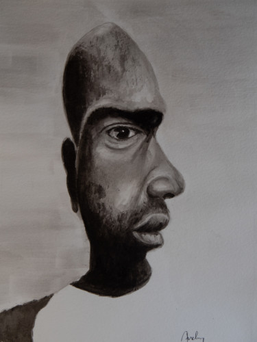 Ma moitié. My other half. Peinture intitulée "Ma moitié. My other…" par Philippe Anselme, Œuvre d'art originale, Encre