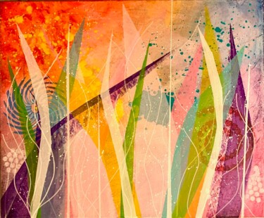 Peinture intitulée "Peinture abstraite…" par Florence Féraud-Aiglin, Œuvre d'art originale, Acrylique