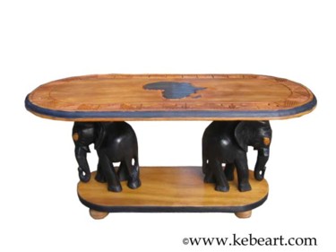 Table Basse avec éléphant art déco 设计 标题为“Table Basse avec él…” 由Kebe, 原创艺术品