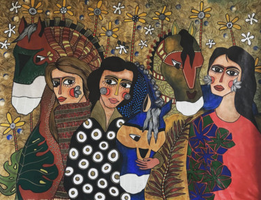 Painting titled "Wicca" by Paola Moscatelli, Original Artwork, Acrylic