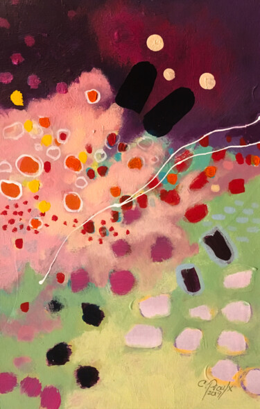 Peinture intitulée "C'est encore loin?…" par Chantal Proulx, Œuvre d'art originale, Acrylique