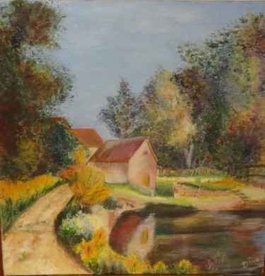 Peinture intitulée "Douceur percheronne" par Nadine Bichon, Œuvre d'art originale, Huile
