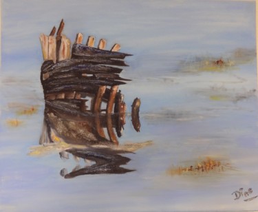 Peinture intitulée "La fin du voyage" par Nadine Bichon, Œuvre d'art originale, Huile