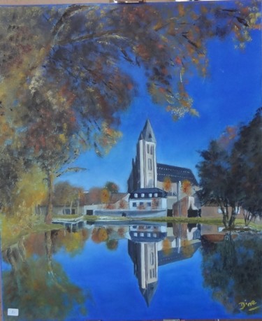 Peinture intitulée "Si Brezolles m'étai…" par Nadine Bichon, Œuvre d'art originale, Huile