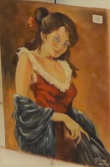 Peinture intitulée "Bellissima !" par Nadine Bichon, Œuvre d'art originale, Huile