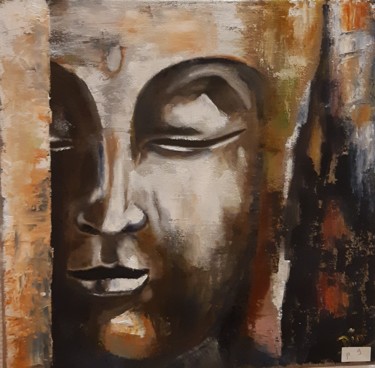 Peinture intitulée "Sagesse" par Nadine Bichon, Œuvre d'art originale, Huile