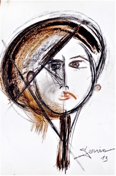 Dessin intitulée "Réplique 1" par Servin, Œuvre d'art originale, Crayon