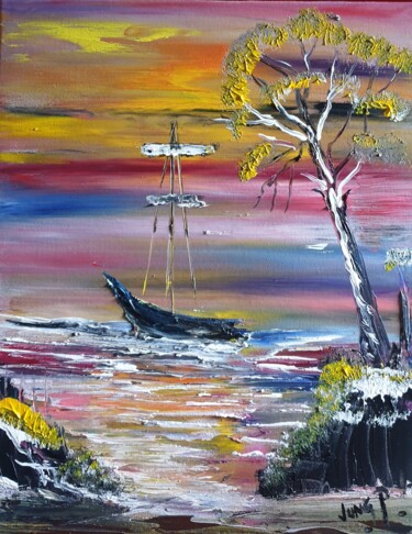 Peinture intitulée "ALONE //" par Pascal Jung, Œuvre d'art originale, Huile