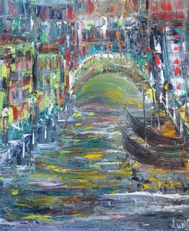 Peinture intitulée "Fossalta" par Pascal Jung, Œuvre d'art originale, Huile
