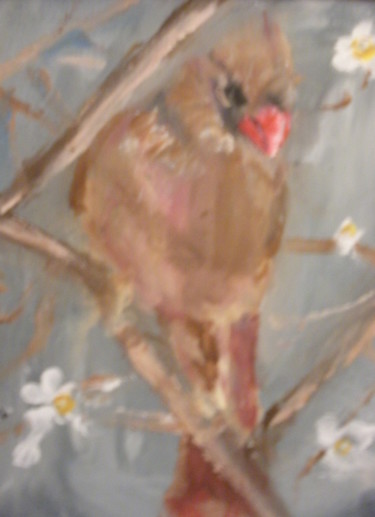 Painting titled "A bird in my tree" by Dan Flanagan, Original Artwork, Acrylic