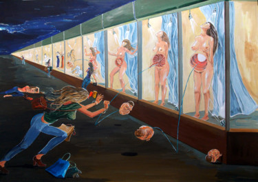绘画 标题为“The shopping of lon…” 由Lazaro Hurtado, 原创艺术品, 丙烯