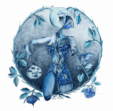 图画 标题为“Processus vital” 由Almakan, 原创艺术品, 墨