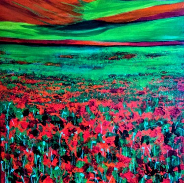绘画 标题为“Red and green” 由Luca Radmanic, 原创艺术品, 丙烯
