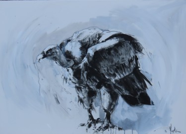Peinture intitulée "L'AIGLE" par Merlin, Œuvre d'art originale, Acrylique Monté sur Châssis en bois
