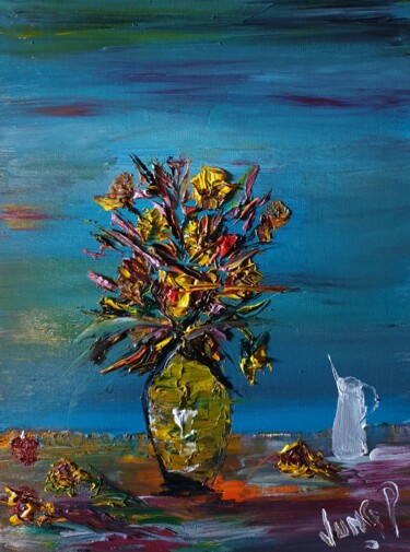 Peinture intitulée "LE BOUQUET" par Pascal Jung, Œuvre d'art originale, Huile