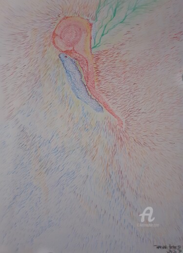 Drawing titled "La vie de chenille" by Steeve Tabar, Original Artwork, Pencil