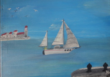 Schilderij getiteld "Bonne brise. Départ…" door Bruno Grégory (BG), Origineel Kunstwerk, Acryl