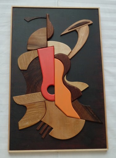 Sculpture intitulée "flamenco" par Sebastien Riga, Œuvre d'art originale, Bois