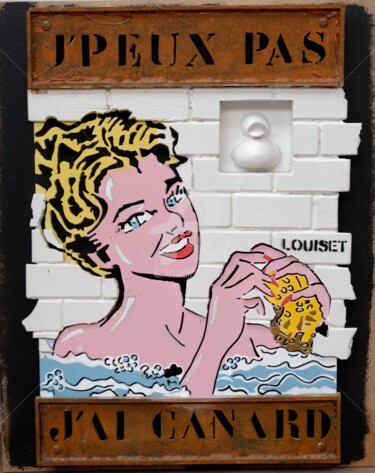 雕塑 标题为“J'PEUX PAS J'AI CAN…” 由Alain Louiset, 原创艺术品, 塑料