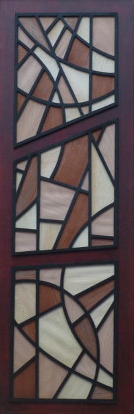 Sculpture intitulée "vitrail 1" par Sebastien Riga, Œuvre d'art originale, Bois