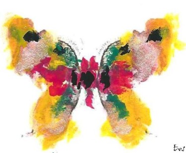 Peinture intitulée "Papillon Enchanté" par Laura Rucinska (Eos), Œuvre d'art originale, Acrylique