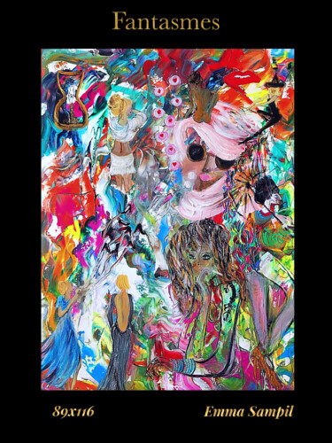 Painting titled "Fantasmes" by Emma Sampil, Original Artwork, Acrylic