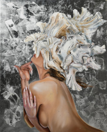 Painting titled "Calm" by Irina Sazonova, Original Artwork, Oil