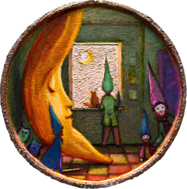 STAYHOME 4, Shelter Pittura intitolato "STAYHOME 4, Shelter" da Carlo Salomoni, Opera d'arte originale, Acrilico Montato su Altro pannello rigido