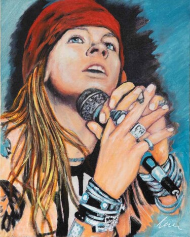 绘画 标题为“Axl Rose, oil paint…” 由Filip Petrovic, 原创艺术品, 油
