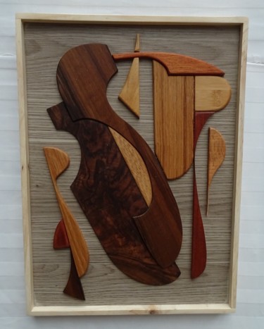Sculpture intitulée "l'an fort !" par Sebastien Riga, Œuvre d'art originale, Bois