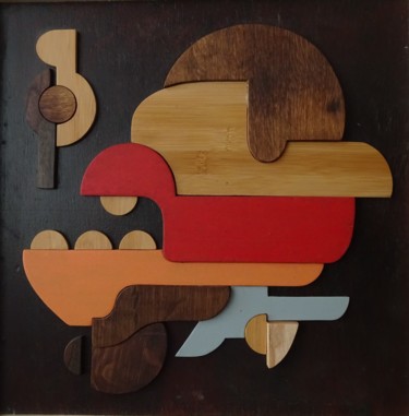 Sculpture intitulée "mission:jupiter" par Sebastien Riga, Œuvre d'art originale, Bois
