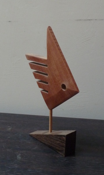Sculpture intitulée "fish...tre !" par Sebastien Riga, Œuvre d'art originale, Bois