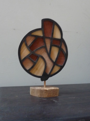 Sculpture intitulée "poisson lune" par Sebastien Riga, Œuvre d'art originale, Bois