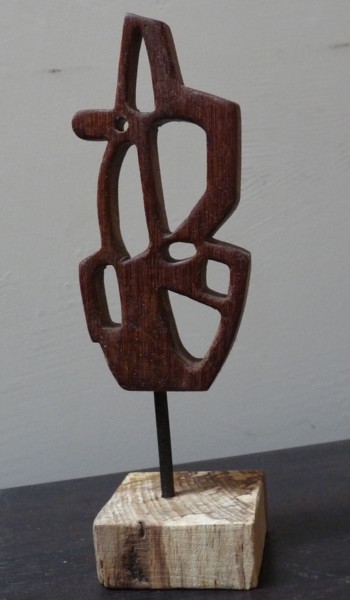 Sculpture intitulée "temple dog" par Sebastien Riga, Œuvre d'art originale, Bois