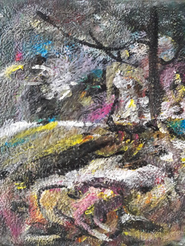 "Étude d'après Paul Gauguin.." Peinture intitulée ""Étude d'après Paul…" par Sam Keusseyan, Œuvre d'art originale, Acrylique