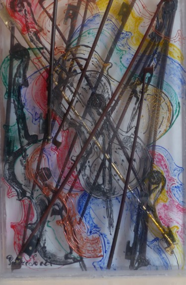 雕塑 标题为“les violons” 由Pierre Locci, 原创艺术品, 塑料