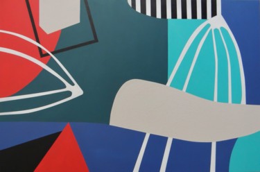 Painting titled "Colourful dynamics" by Sylvie Hamou, Original Artwork, Acrylic