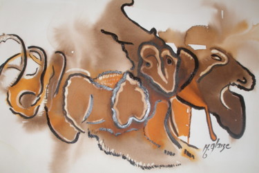 「venin」というタイトルの絵画 Michele Glaizeによって, オリジナルのアートワーク, インク