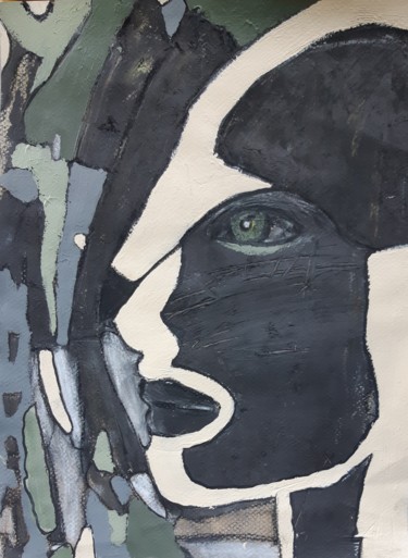 Peinture intitulée "Juste un moment" par Marie-Claire Pozzobon, Œuvre d'art originale, Acrylique