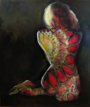 Peinture intitulée "femme selon Dani" par Michèle Trotel, Œuvre d'art originale, Huile