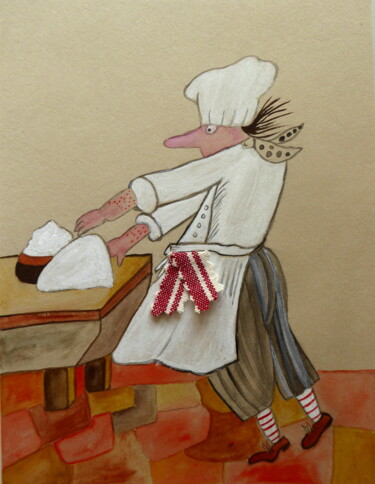 Peinture intitulée "Dans la famille Ser…" par Laure Barlet, Œuvre d'art originale, Aquarelle