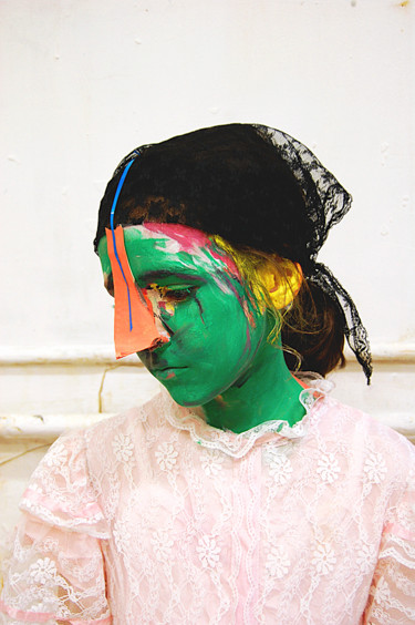 Photographie intitulée "Fille verte" par Frhégo, Œuvre d'art originale, Photographie manipulée Monté sur Aluminium