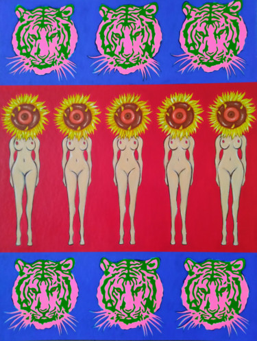 제목이 "Untitled (Sunflower)"인 미술작품 Hirotaka Suzuki로, 원작, 아크릴